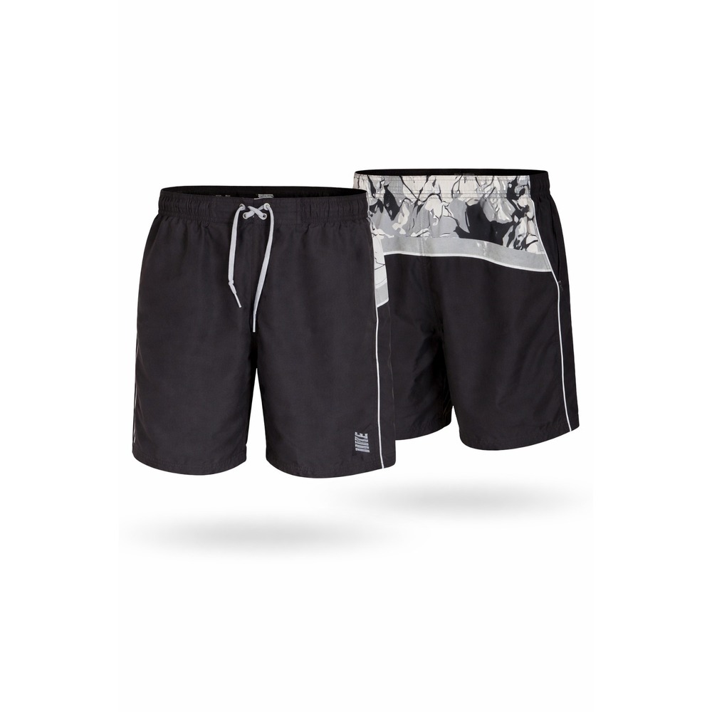 NIKE Swim Trunks Mens Large‎ Black Board Shorts Athletic Lined Quick Dry